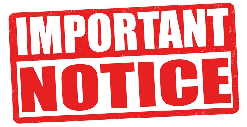 Important notice stamp